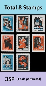 US 6007-6010 6012-6015 Baby Wild Animals F 3SP single set 8 MNH 2025 - Picture 1 of 9