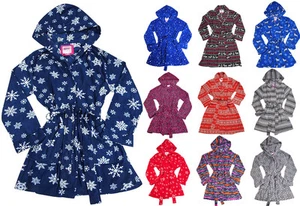 B.O.P.J Womens Ladies Long Sleeve Short Plush Fleece Spa Bath Robe - Picture 1 of 21
