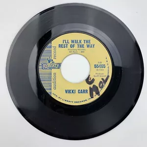 Vikki Carr I'll Walk The Rest of The Way / Beside A Bridge Record 45 RPM Vinyl - Picture 1 of 2