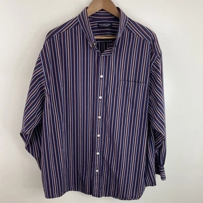 Roundtree & Yorke Shirt Mens 2X Multicolor Striped Long Sleeve Button Down - Image 1 of 4