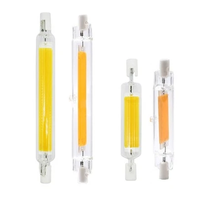 2 Pcs Double Ended Reflector Tubular COBs Filament Lamp 78MM 118mm R7S LED Bulbs - Image 1 of 4