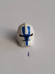1X Lego Casco Minifigura SW B-Ware Blanco Azul Clon SW0445 11217PB01 Excelente - Imagen 1 de 4