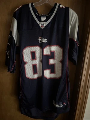CAMISETA MEDIANA REEBOK NEW ENGLAND PATRIOTS #83 WES WELKER (B68) Foto 1 de 4