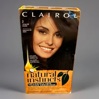 Clairol Natural Instincts Hair Dye Color - Black Ammonia Free New - Image 1 of 4