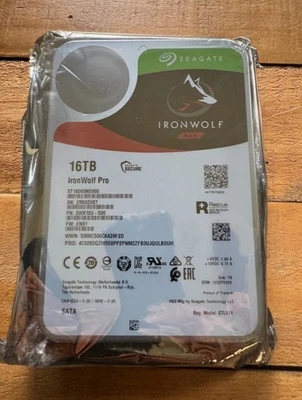 NEW Seagate IronWolf Pro 16TB 7200rpm 3.5" SATA-III NAS Hard Drive ST16000NE000 - Image 1 of 4