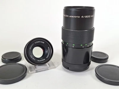 2x Pentacon M42 electric MC 1.8/50mm + 4/200mm (mit Mängeln) - Bild 1 von 4