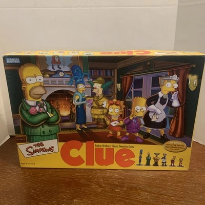 2002 The Simpsons CLUE Detective Board Game Hasbro Parker Brothers  - Image 1 of 4