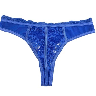 Tanga Bragas De Colección Talla Mediana Nylon Encaje Brillante Sedoso Satinado Púrpura Transparente Y2K Foto 1 de 4