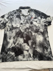 Nike Men's Dri-Fit Golf Polo Shirt Black White Marble FD5935-010 Size 3XL - Picture 1 of 10