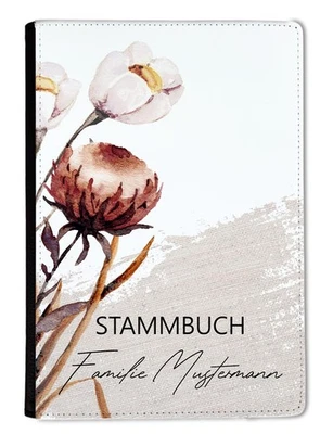 Stammbuch A5 personalisiert Familienstammbuch Leder Boho Gold braun - Bild 1 von 4