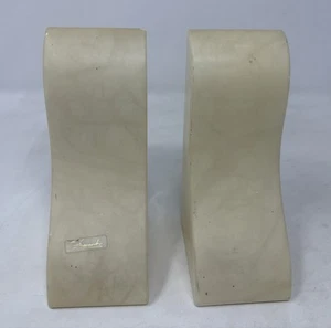 Klassische Alabaster Marmor Buchstützen x 2 Vintage (G3) Natur Dekorativ Schwer Requisite - Bild 1 von 9