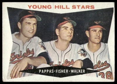 1960 Topps #399a Young Hill Stars (Milt Pappas / Jack Fisher / Jerry Walker) - Image 1 of 2