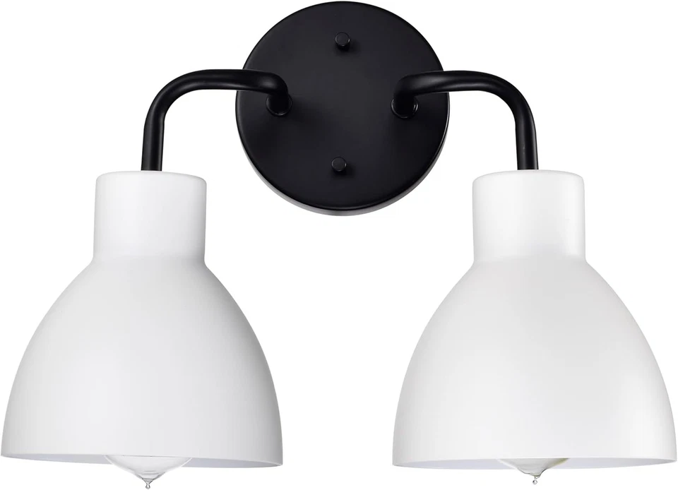 Tocador SATCO Nuvo 60/6785 Sloan 2 luces mate negro blanco tono Foto 1 de 4