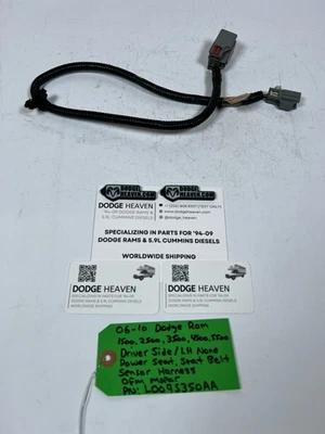 OEM 2006-2010 Dodge Ram 1500-5500 Driver Seat Belt Sensor Harness L0095350AA - Image 1 of 4