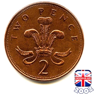 Eine britische 2002 Elizabeth II Two Pence 2p Münze, 23 Jahre alt! - Bild 1 von 2