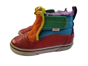 Vans Off The Wall hohe mehrfarbige Turnschuhe Riemen Kleinkind Kinder 7 - Bild 1 von 7