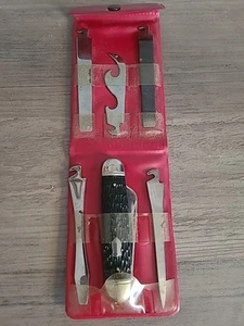 Vintage Imperial Pocket Knife Multi Tool 5 Blade Quick Change Set w/ Pouch - Picture 1 of 11