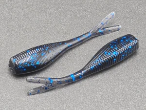 (20) - 2" Slab Crusher "Black Blue Flk" Crappie Jig GRUBS BAIT PANFISH BABY SHAD - Picture 1 of 1