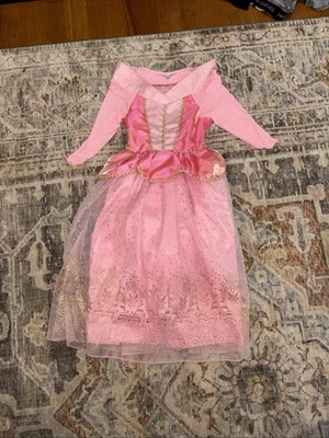 Vestido de Baile Rosa Princesa de la Bella Durmiente Niño Talla 6-7 Disfraz Vestir Jugar Foto 1 de 4