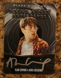 2024 UD James Bond 007 Black Diamond Metal Array Auto Alan Cumming/Boris 109/199 - Picture 1 of 2