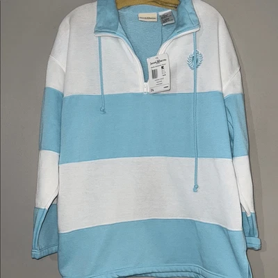 Jaclyn Smith Light Blue Striped Vintage Pullover - Image 1 of 4