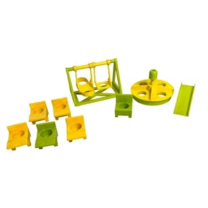 Vintage Fisher-Price Little People Schaukelset Merry Go Round Rutsche Spielplatz Set - Bild 1 von 10