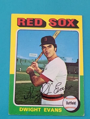 1975 Topps #255 Dwight Evans Boston Red Sox BASEBALL Card 1C - Image 1 of 2