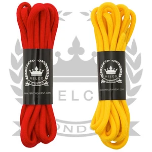Relco Cordones Rojo y Amarillo 140cm y 210cm Skinhead Mod Scooter Dr Martens Botas - Imagen 1 de 5