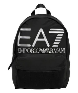 Emporio Armani EA7 backpack men 2450632F90920921 Black - Silver Logo - Picture 1 of 3