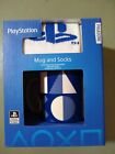Genuine Official PlayStation Mug And Sock Gift Set 11oz Cup Sock Size 8-12 New