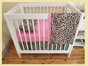 Leopard Animal Print Baby Bedding Safari  Leopard Crib Bedding Set - Picture 1 of 5