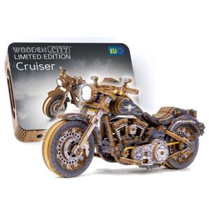 WOODEN.CITY Cruiser LE Wooden 3D Puzzle Mechanical Bike Model Assembly DIY Gift