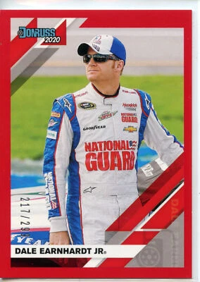 2020 Donruss Racing NASCAR RED Parallel #94 Dale Earnhardt Jr #217/299 - Image 1 of 2