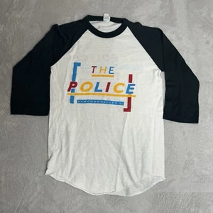 Vintage The Police Men's Synchronicity Tour Shirt Size Small Preowned Stain - Picture 1 of 13