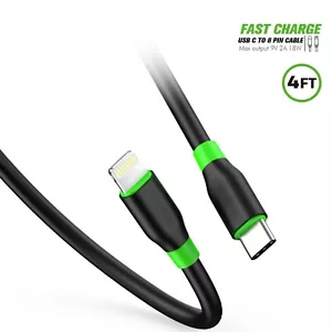Esoulk C to 8 Pin Cable 4ft, Fast Charge Compatible with iPhone or iPad - Picture 1 of 5