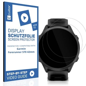2x 3D Schutzfolie für Garmin Forerunner 570 42mm flexibel Displayfolie - Bild 1 von 6