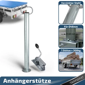 Soporte de remolque + soporte de sujeción de acero galvanizado | Ø 48 mm pie de soporte para remolque - Imagen 1 de 7