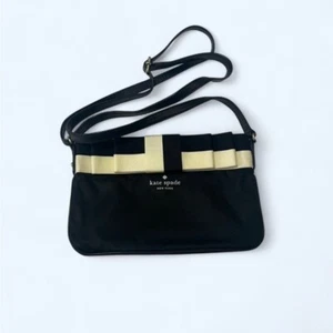 Kate Spade Umhängetasche schwarz und cremefarben mit Schleife - Bild 1 von 13