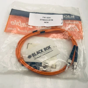 BLACK BOX EFN6023-001M 1M Premium Fiber Optic Cable Ceramic Tip Multimode ST/ST - Picture 1 of 1