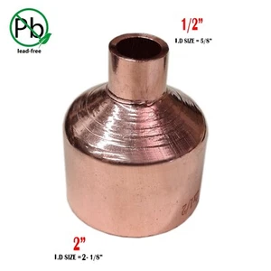 2" x 1/2" Kupplung Reduzierstück C x C KUPFER ROHRVERSCHRAUBUNG - Bild 1 von 2