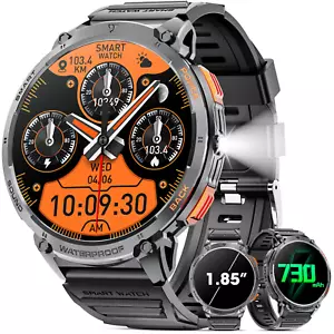 Waterproof Smartwatch Bluetooth Call Fitness Tracker Heart Rate Sleep Monitor - Picture 1 of 13