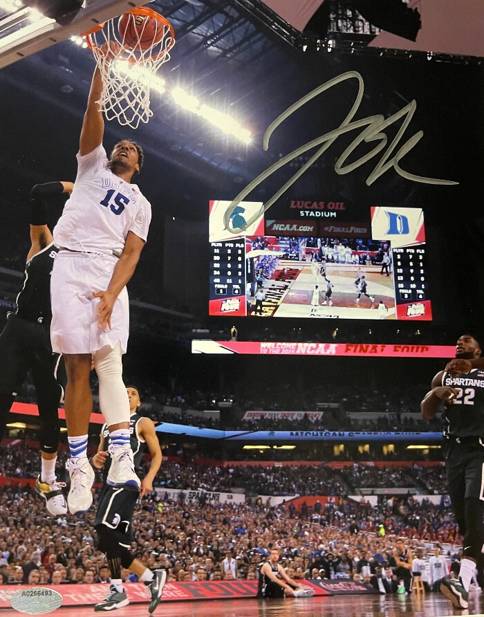 Foto 8x10 firmada por Jahlil Okafor Final Four Duke Blue Devils 2015 - Schwartz  Foto 1 de 1