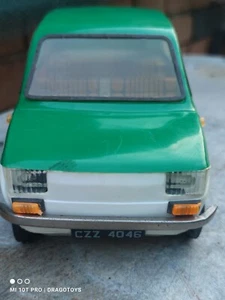 VINTAGE FIAT 126p TOY CAR CZZ 4046 POLSKI FSO FSM LARGE FRICTION ORIGINAL COLOUR - Picture 1 of 24