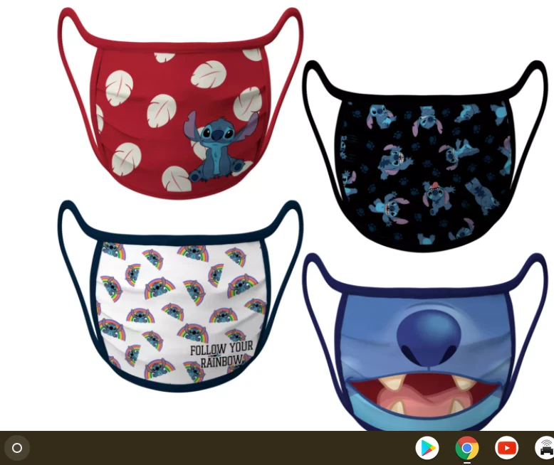 Disney Cloth Face Mask STITCH Adult XL  NIP - Image 1 of 1