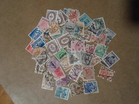 Collection lot 70 different small stamps of Austria Cover