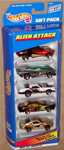 Hot Wheels, ALIEN ATTACK, 5 Car Gift Pack set, 1:64, NEW, MULTIPACK EXCLUSIVES! - Picture 1 of 1