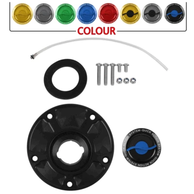 Cubierta de tapa de tanque de gasolina CNC sin llave para Kawasaki ZZR-1400 NINJA H2/R 2016-2019 Foto 1 de 4