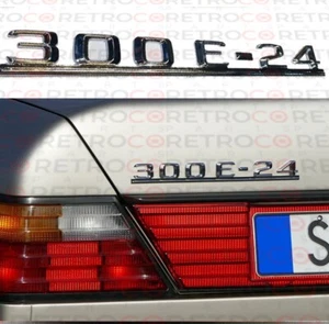 W124  For Mercedes trunk 300e-24 300e24 300e 24 emblem chrome ref: A1248173315 - Picture 1 of 5