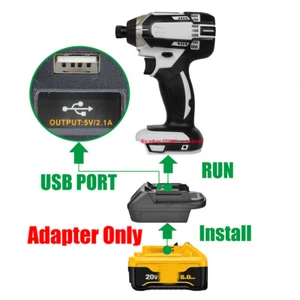 1 para DeWalt 20V XR Deslizante Batería a Alimentación para Makita 18V LXT Herramientas Adaptador - Imagen 1 de 6