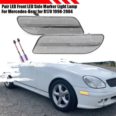 Luz de señalización lateral LED para parachoques 98-04 Mercedes Benz Clase SLK CLK320 R170 W208 Foto 1 de 4